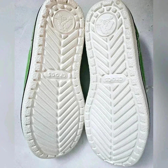 Crocs Hover Lace Up Canvas Athletic Tennis Sneaker Shoes Green Womens 7 US M - Picture 8 of 9